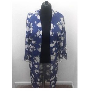 Boohoo Plus Floral Longline Kimono